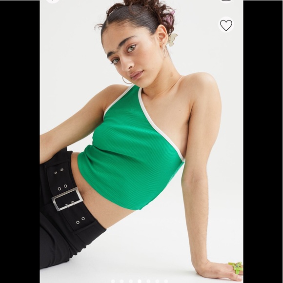 H&M Ribbed One-shoulder Top - Picture 4 of 7
